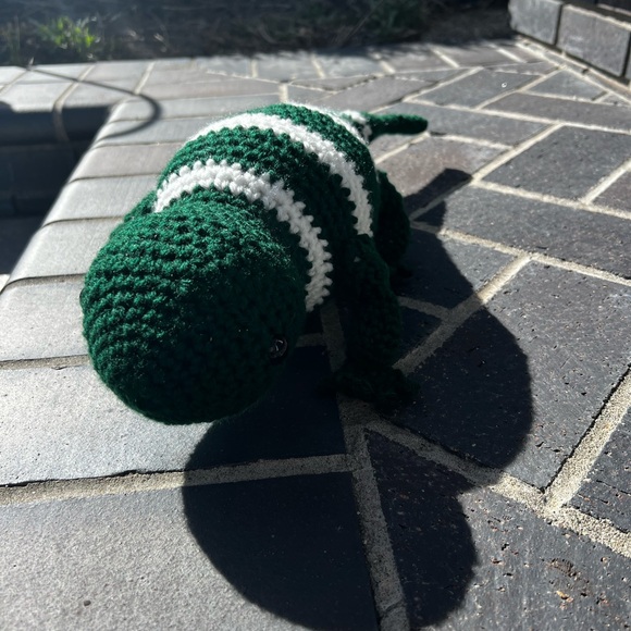 Hand Crocheted Iggy the Green & White Iguana Stuffed Animal Plushie! - Picture 5 of 16